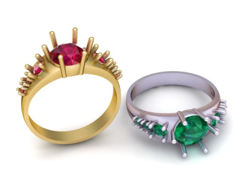 STYLISH RING PANDANT 3D PRINTABLE MODAL Modello di stampa 3D