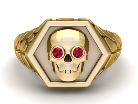 Skull ring PENDANT 3D PRINTABLE MODEL 3Dプリントモデル