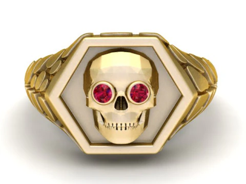 Anillo calavera COLGANTE MODELO IMPRIMIBLE EN 3D Modelo de impresión 3D