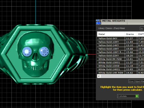 Skull ring PENDANT 3D PRINTABLE MODEL 3D Print Model