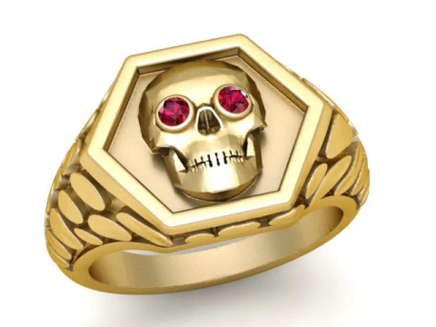 Skull ring PENDANT 3D PRINTABLE MODEL 3D Print Model