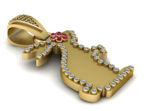CUTE RABBIT PENDANT 3D PRINTABLE MODEL Model do druku 3D