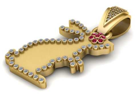 CUTE RABBIT PENDANT 3D PRINTABLE MODEL Model do druku 3D