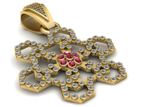 Compre flower PENDANT 3D PRINTABLE MODEL 3D-printmodel