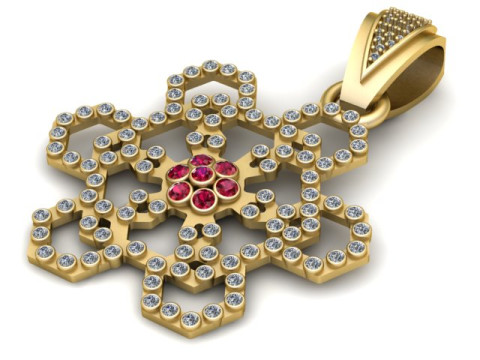 Compre flower PENDANT 3D PRINTABLE MODEL 3D-printmodel