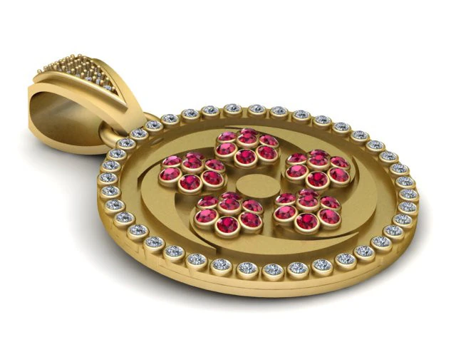 Rohini Cluster PANDANT 3D PRINTABLE MODAL 3D Print Model .c4d .max .obj .3ds .fbx .stl .blend