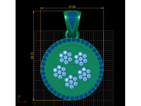 Rohini Cluster PANDANT 3D PRINTABLE MODAL 3D 打印模型