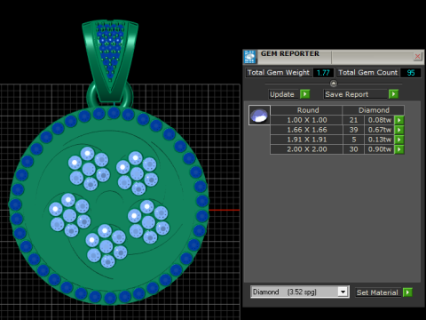 Rohini Cluster PANDANT 3D PRINTABLE MODAL 3D 打印模型