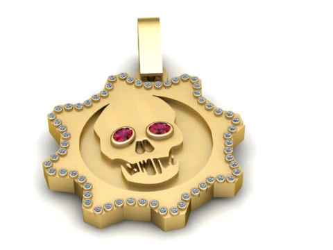 MODÈLE IMPRIMABLE 3D DU PENDENTIF Crâne Modèles 3D en vedette