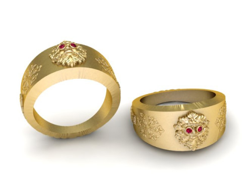 Skull ring pandant 3d printable model 3D 프린트 모델