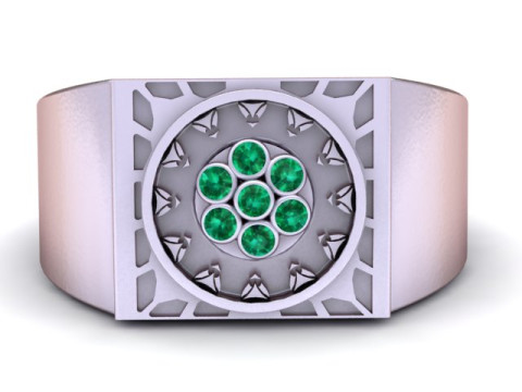 Oriental Design Ring PANDANT 3D PRINTABLE MODAL 3Dプリントモデル