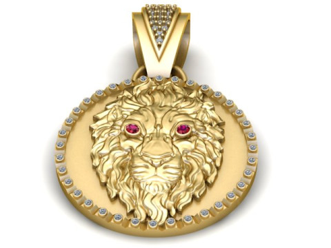 Lion coin PANDANT 3D PRINTABLE MODAL 3D 프린트 모델