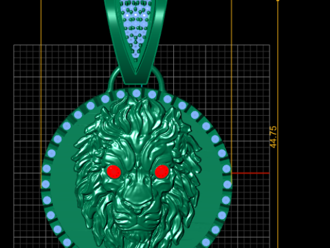Lion coin PANDANT 3D PRINTABLE MODAL 3D 프린트 모델