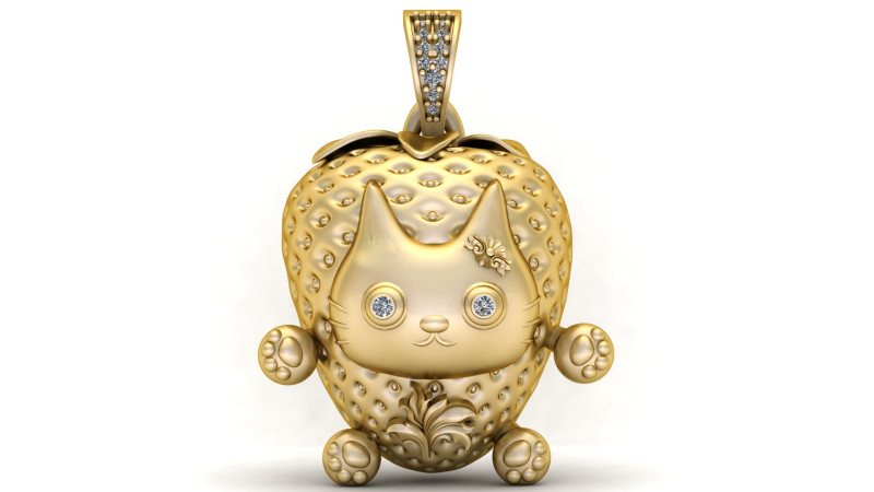 KITTY PANDANT 3D PRINTABLE MODAL Modello di stampa 3D .c4d .max .obj .3ds .fbx .stl .blend 
