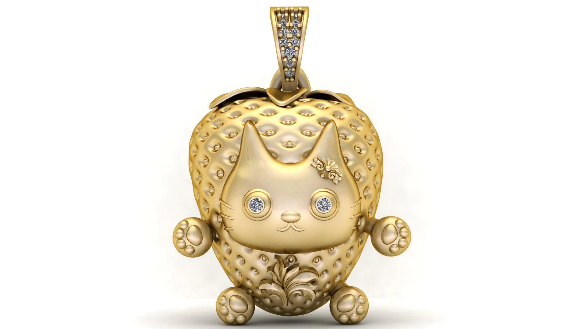KITTY PANDANT 3D PRINTABLE MODAL 3D Print Model .c4d .max .obj .3ds .fbx .stl .blend