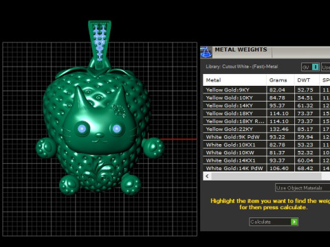 KITTY PANDANT 3D PRINTABLE MODAL Modello di stampa 3D