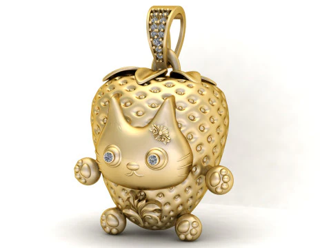 KITTY PANDANT 3D PRINTABLE MODAL 3D Print Model