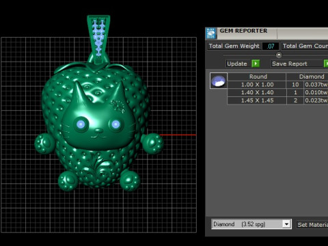 KITTY PANDANT 3D PRINTABLE MODAL Modello di stampa 3D