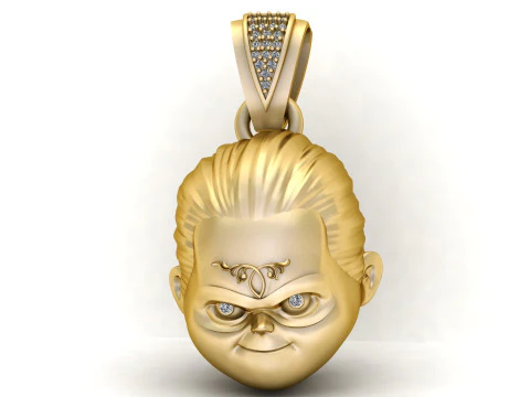 MODELLO STAMPABILE 3D PENDENTE IN CRISTALLO VINTAGE Modello di stampa 3D