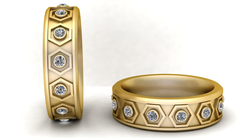 Gents Rings PANDANT 3D PRINTABLE MODAL Modèles 3D en vedette .c4d .max .obj .3ds .fbx .stl .blend