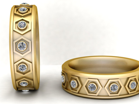 Gents Rings PANDANT 3D PRINTABLE MODAL 3Dプリントモデル