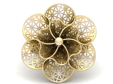 Vertical Subha Gold PANDANT 3D PRINTABLE MODAL 3Dプリントモデル