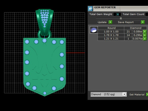 Solitaire RING PANDANT 3D PRINTABLE MODAL Modello di stampa 3D