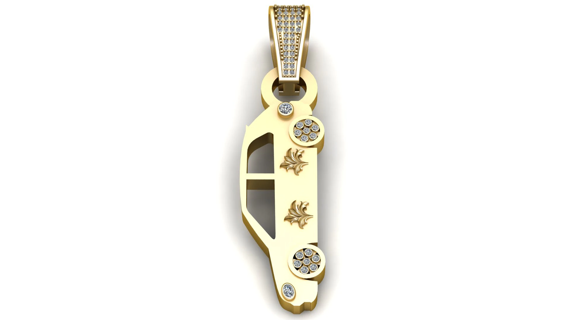 GOLDEN CAR PANDANT 3D PRINTABLE MODAL 3D Print Model .c4d .max .obj .3ds .fbx .stl .blend 