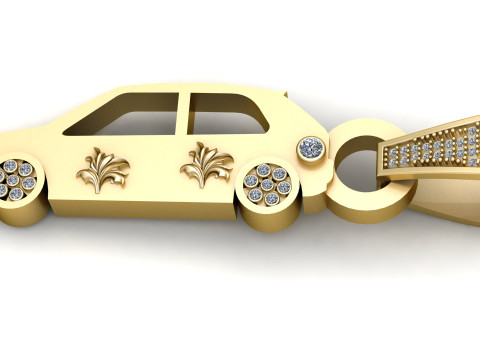 GOLDEN CAR PANDANT 3D PRINTABLE MODAL 3D 프린트 모델