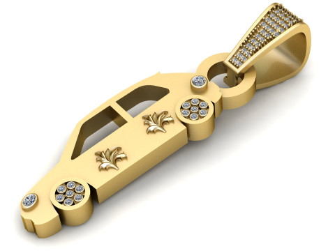 GOLDEN CAR PANDANT 3D PRINTABLE MODAL 3D 프린트 모델