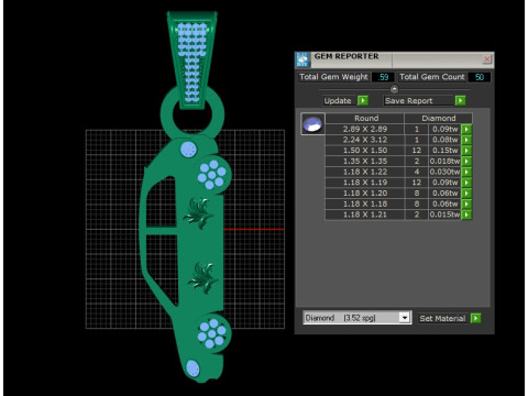 GOLDEN CAR PANDANT 3D PRINTABLE MODAL 3D 프린트 모델