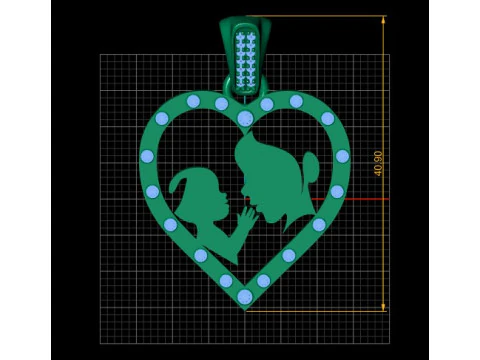 HEART PANDANT 3D PRINTABLE MODAL 3D Print Model