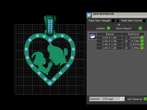 HEART PANDANT 3D PRINTABLE MODAL 3D Print Model