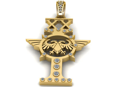 真鍮製異端審問ペンダント 3D 印刷可能モデル 3Dプリントモデル