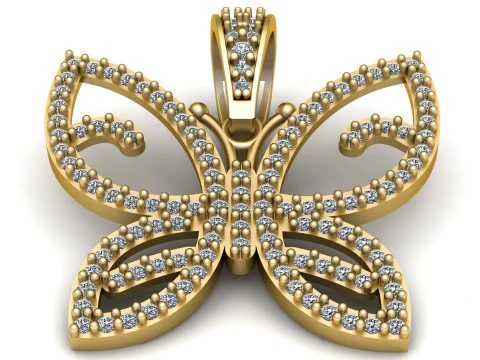 PINGENTE DE Borboleta Flutter MODELO 3D IMPRIM&Iacute;VEL Modelo de Impressão 3D