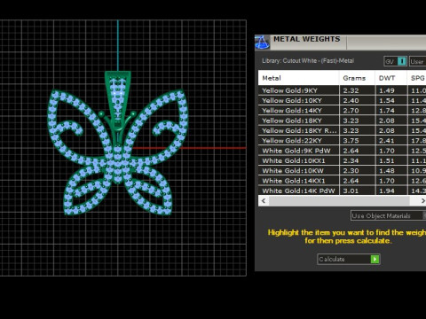 Flutter Butterfly PANDANT 3D PRINTABLE MODAL 3D 打印模型