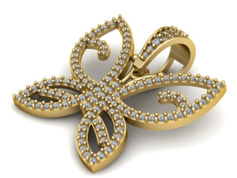 Flutter Butterfly PANDANT 3D PRINTABLE MODAL 3D 打印模型