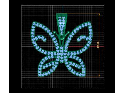 Flutter Butterfly PANDANT 3D PRINTABLE MODAL 3D Print Model