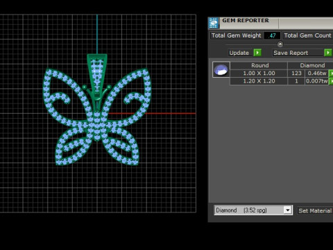 Flutter Butterfly PANDANT 3D PRINTABLE MODAL 3D 打印模型