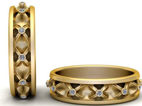 PENDENTIF ANNEAU RONDE MOD&Egrave;LE IMPRIMABLE EN 3D Modèles 3D en vedette