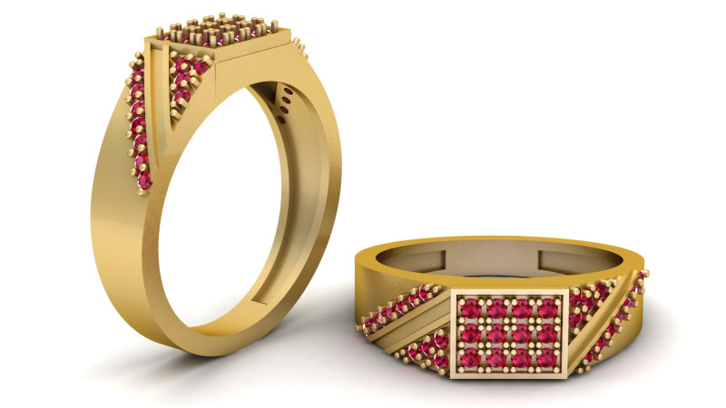 Rectangular RING PANDANT 3D PRINTABLE MODAL 3D Принт Модель .c4d .max .obj .3ds .fbx .stl .blend 