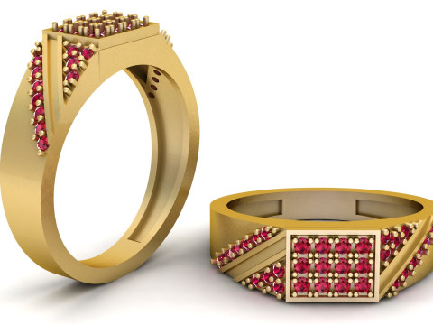 Rectangular RING PANDANT 3D PRINTABLE MODAL 3D Baskı Modeli