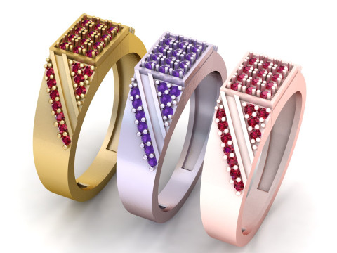 Rectangular RING PANDANT 3D PRINTABLE MODAL 3D Принт Модель
