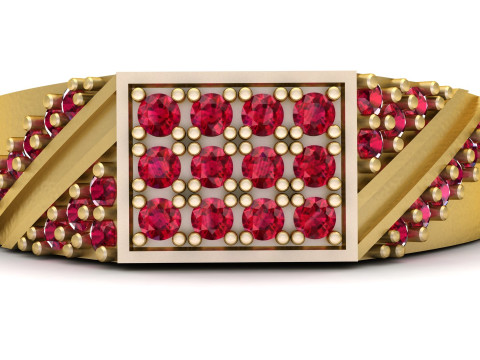 Rectangular RING PANDANT 3D PRINTABLE MODAL 3D Принт Модель