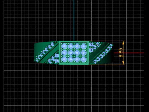 Rectangular RING PANDANT 3D PRINTABLE MODAL 3D Принт Модель