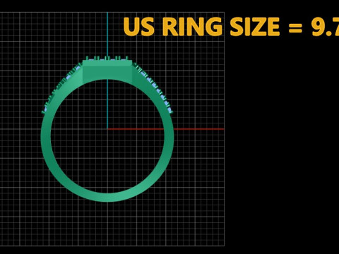 Rectangular RING PANDANT 3D PRINTABLE MODAL 3D Принт Модель