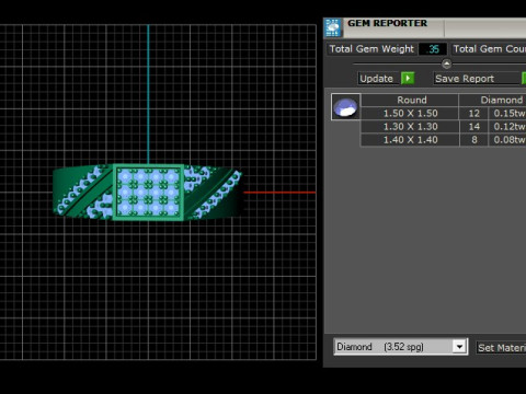Rectangular RING PANDANT 3D PRINTABLE MODAL 3D Принт Модель