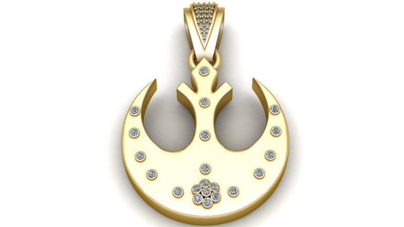 Star Wars PANDANT 3D PRINTABLE MODAL 3D Принт Модель .c4d .max .obj .3ds .fbx .stl .blend 