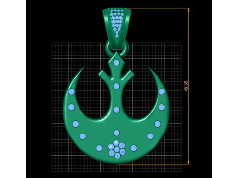 Star Wars PANDANT 3D PRINTABLE MODAL 3D Принт Модель