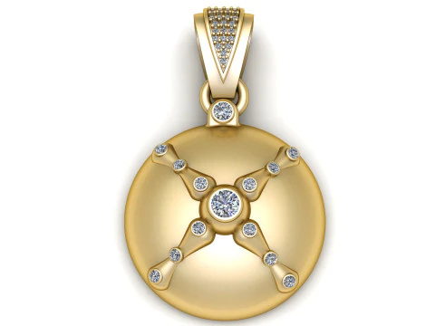 Solitär-ANHÄNGER 3D-DRUCKBARES MODELL 3D Druckmodell